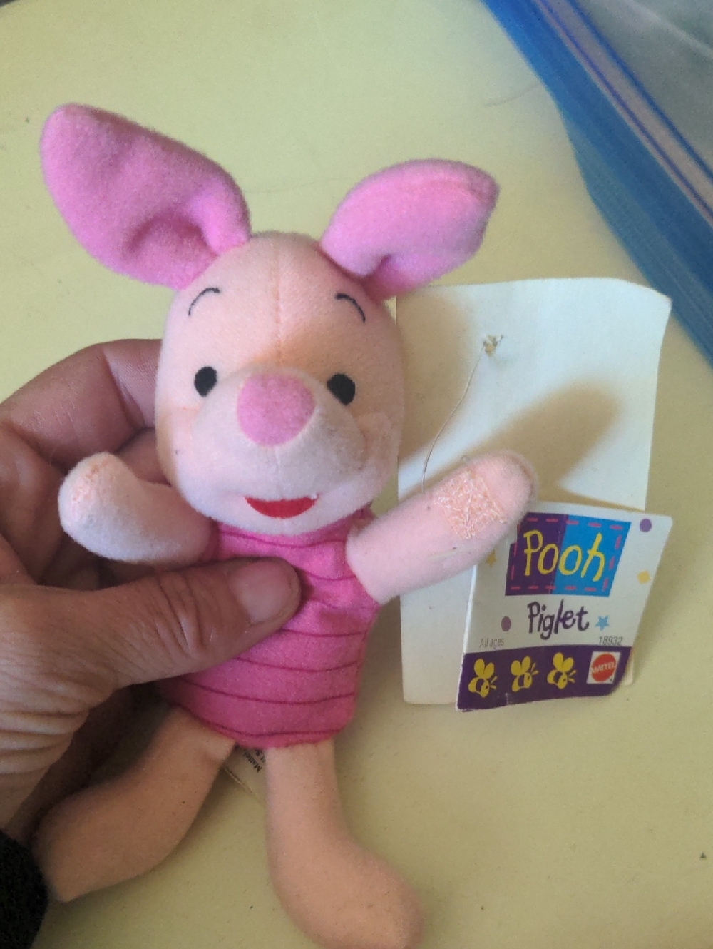 Vintage 1997 Mattel NWT Winnie The Pooh Pink Piglet Plush Toy